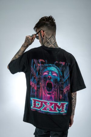 DXM FACE OF HORROR UNISEX LOOSE FIT T-SHIRT